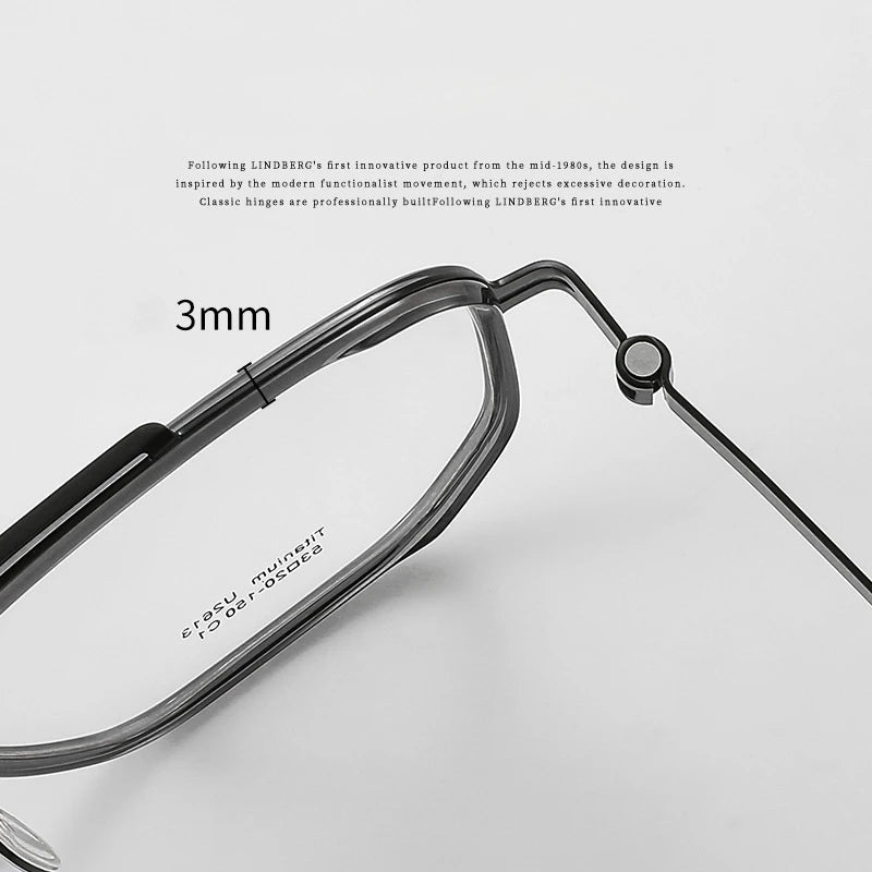 Yimaruili Unisex Full Rim Square Double Bridge Titanium Eyeglasses Y2613 Full Rim Yimaruili Eyeglasses   