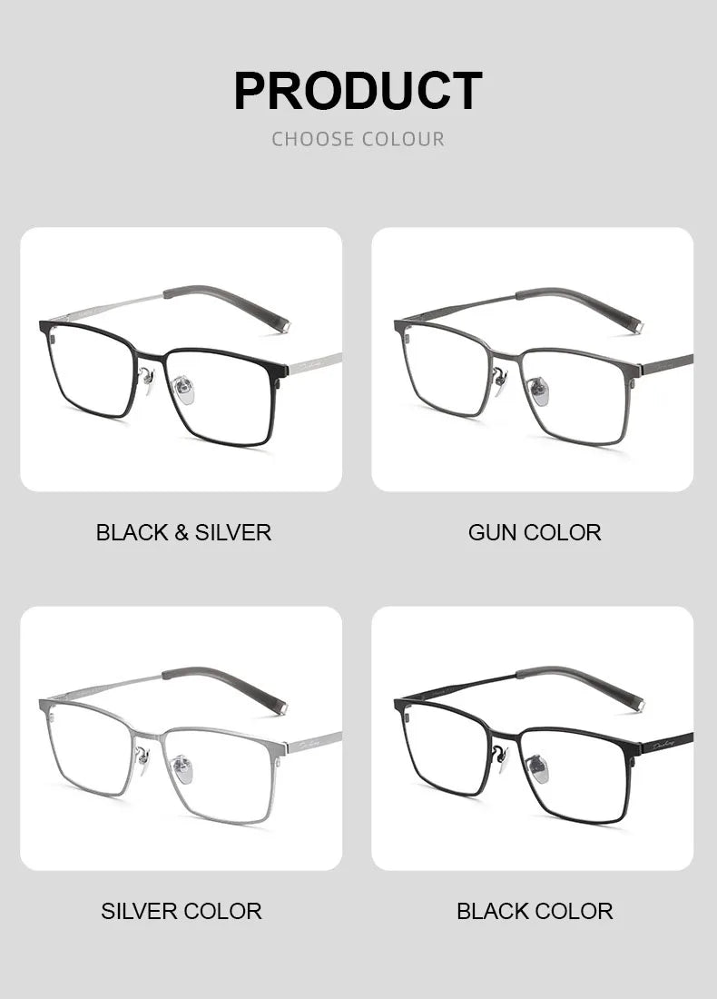 Chashma Unisex Full Rim Square Titanium Eyeglasses 9861 Full Rim Chashma   