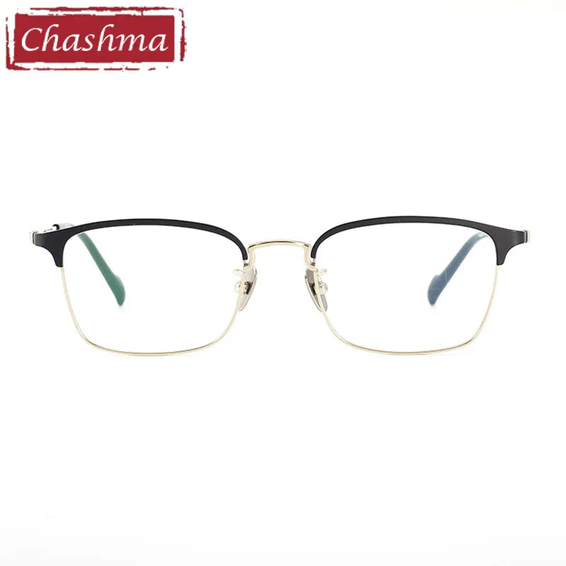 Chashma Unisex Full Rim Square Acetate Titanium Eyeglasses 250050 Full Rim Chashma   