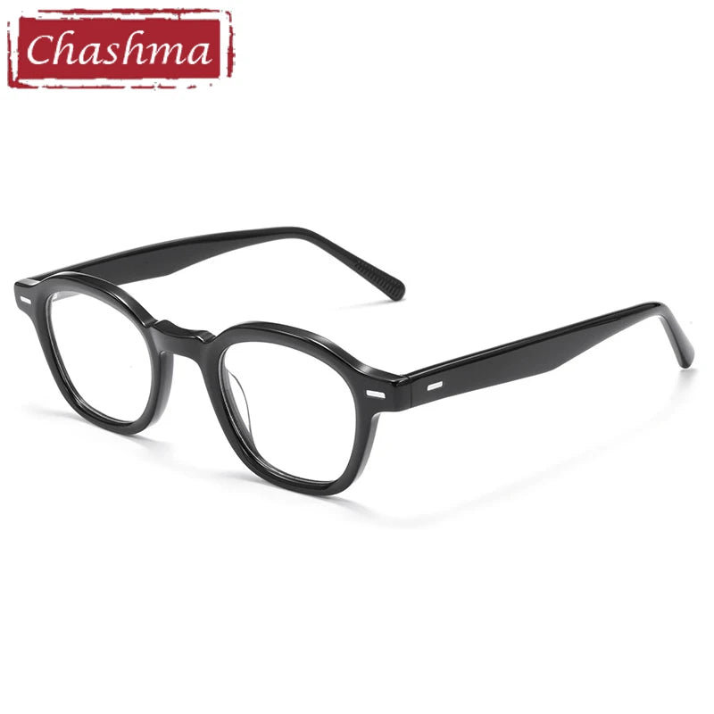 Chashma Ochki Unisex Full Rim Polygon Oval Acetate Eyeglasses 881003