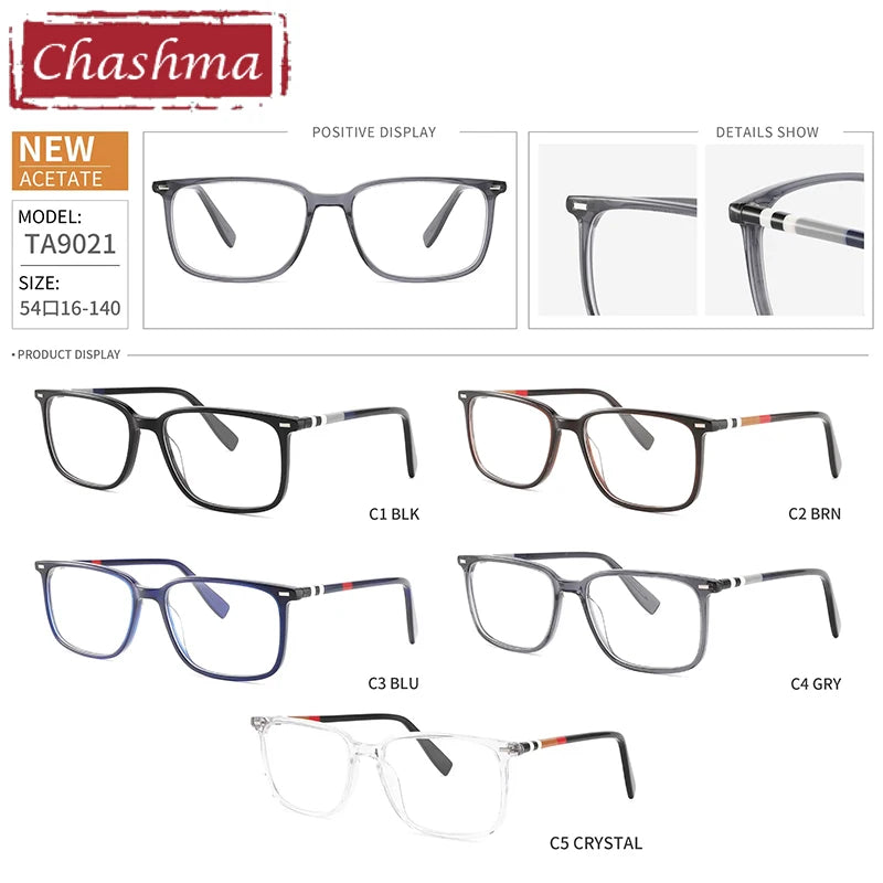 Chashma Women's Full Rim Square Acetate Eyeglasses 90217