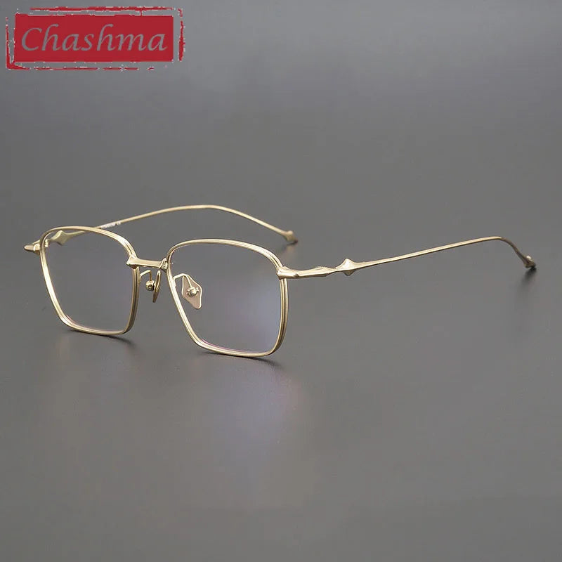 Chashma Ottica Unisex Full Rim Square Titanium Eyeglasses 10201 Full Rim Chashma Ottica   