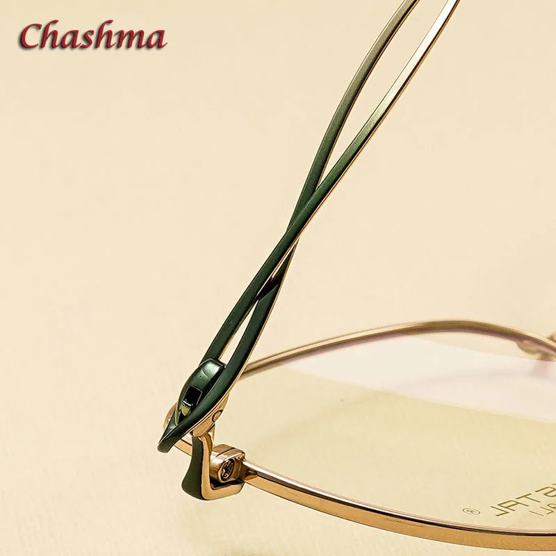 Chashma Ochki Women's Full Rim Cat Eye Titanium Eyeglasses 33380 Full Rim Chashma Ochki   