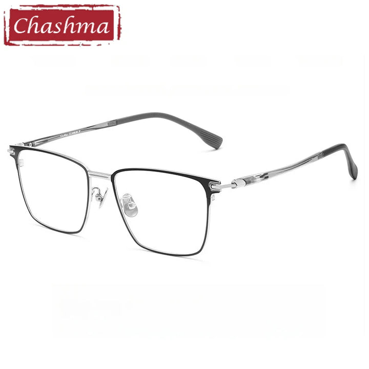 Chashma Ochki Unisex Full Rim Square Titanium Eyeglasses 888013