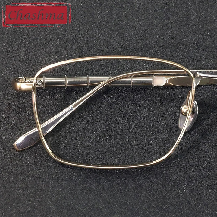 Chashma Ochki Men's Full Rim Square Titanium Eyeglasses 367015