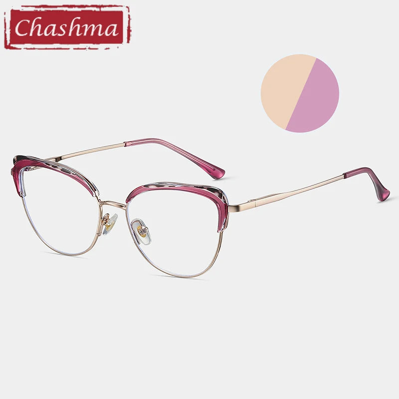 Chashma Women's Full Rim Cat Eye TR 90 Titanium Eyeglasses 87269 Full Rim Chashma   