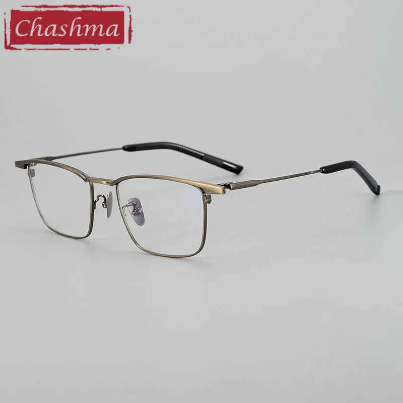Chashma Unisex Full Rim Square Brow Line Titanium Eyeglasses 966156