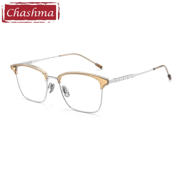 Chashma Unisex Full Rim Square Acetate Titanium Eyeglasses 871865