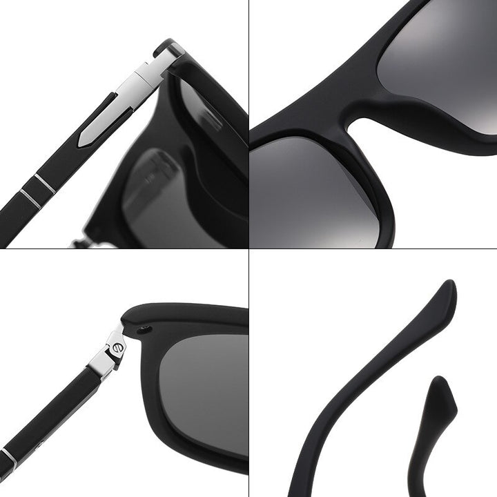 Yimaruili Unisex Full Rim Square Tr 90 Polarized Sunglasses C3055 Sunglasses Yimaruili Sunglasses   