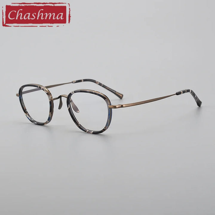Chashma Unisex Full Rim Polygon Titanium Acetate Eyeglasses 881750