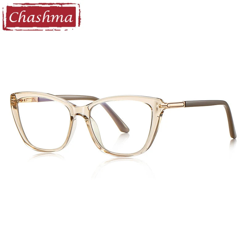 Chashma Ottica Women's Full Rim Cat Eye Tr 90 Titanium Eyeglasses 22334