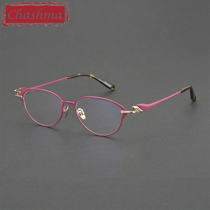 Chashma Ochki  Unisex Full Rim Oval Titanium Eyeglasses 517002