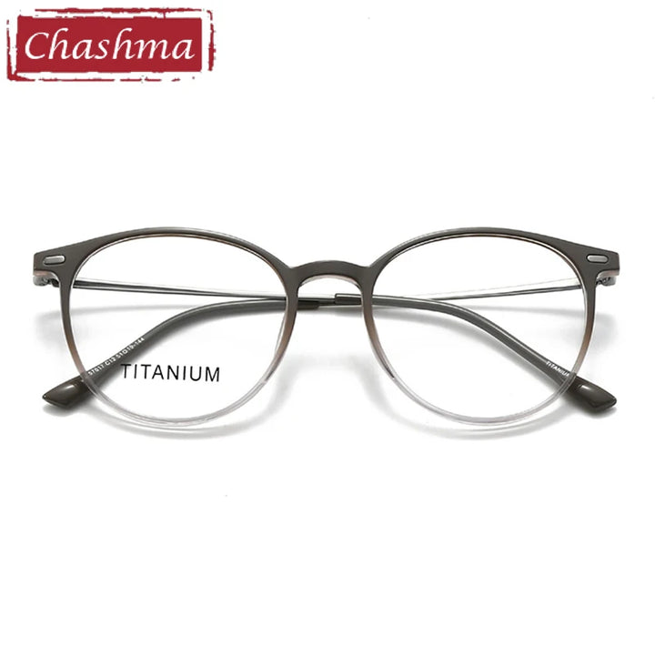 Chashma Ochki Women's Full Rim Round Tr 90 Titanium Eyeglasses 57017