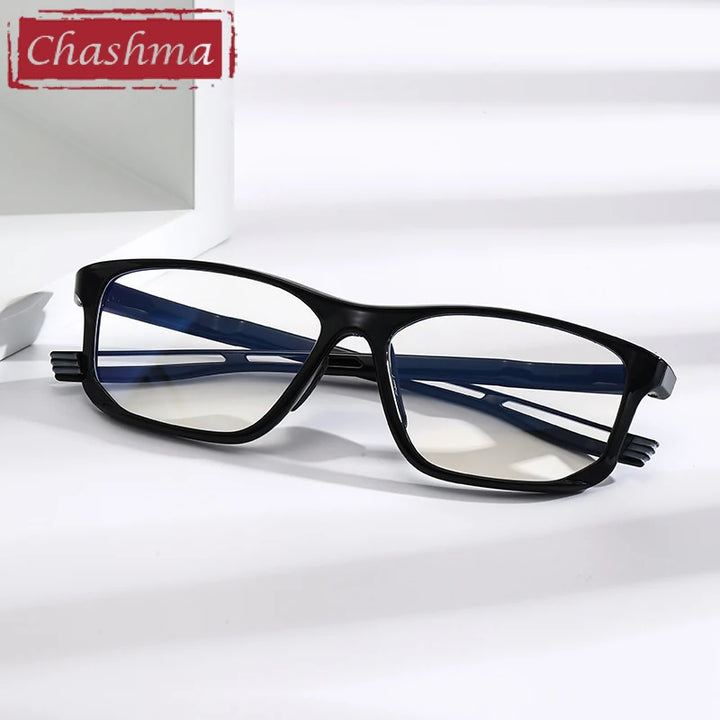 Chashma Ochki Unisex Full Rim Square Tr 90 Titanium Eyeglasses 883001