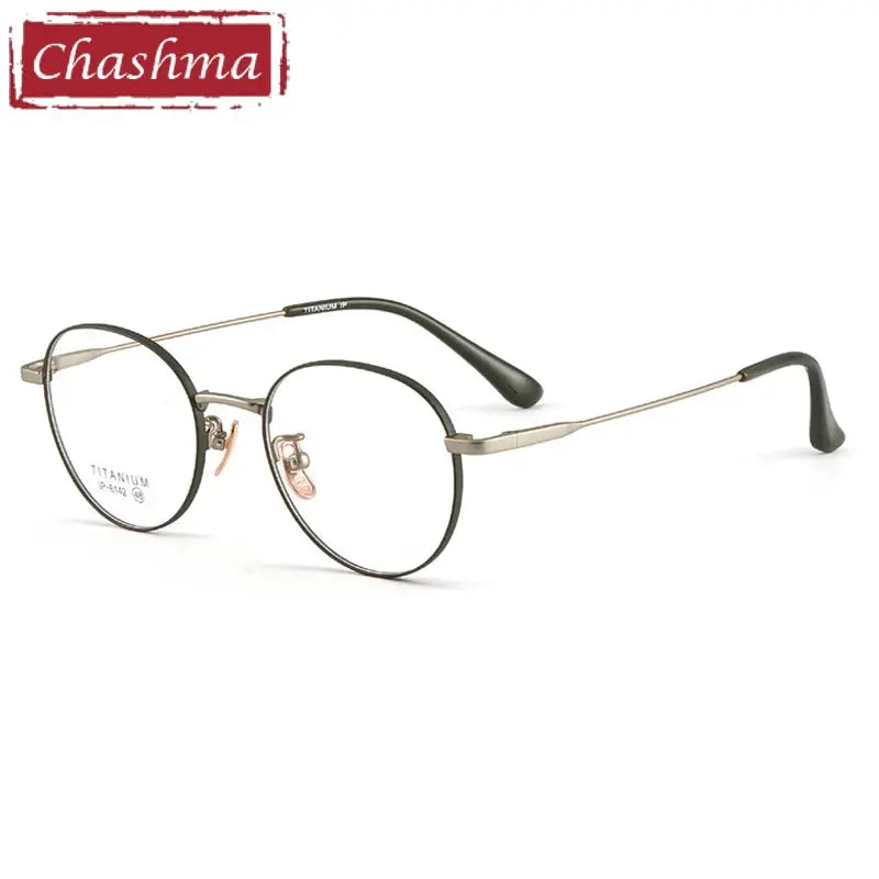 Chashma Ottica Women's Full Rim Oval Round Titanium Eyeglasses 406142.