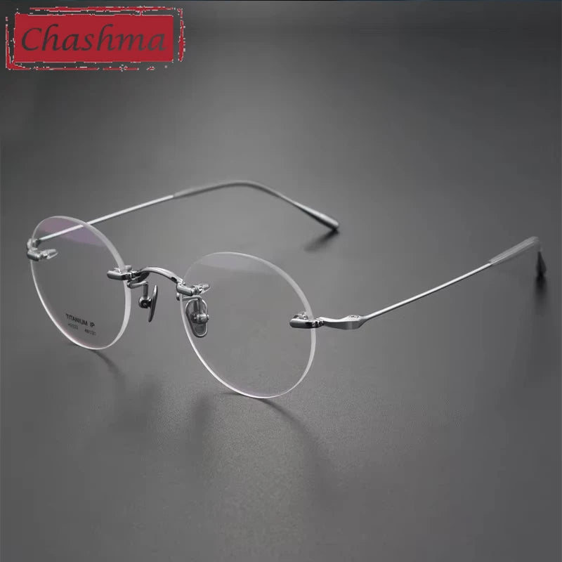 Chashma Women's Rimless Round Titanium Eyeglasses 882323.