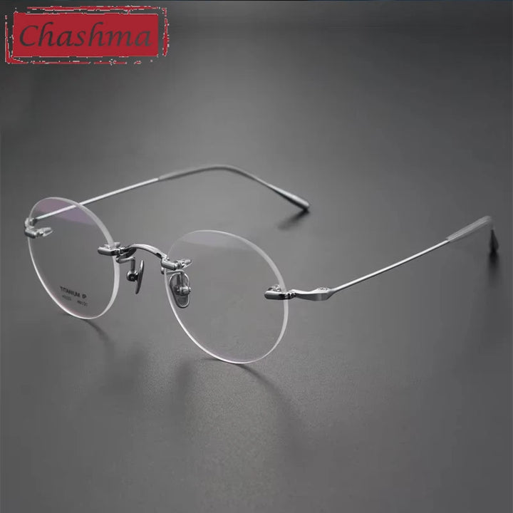 Chashma Women's Rimless Round Titanium Eyeglasses 882323.