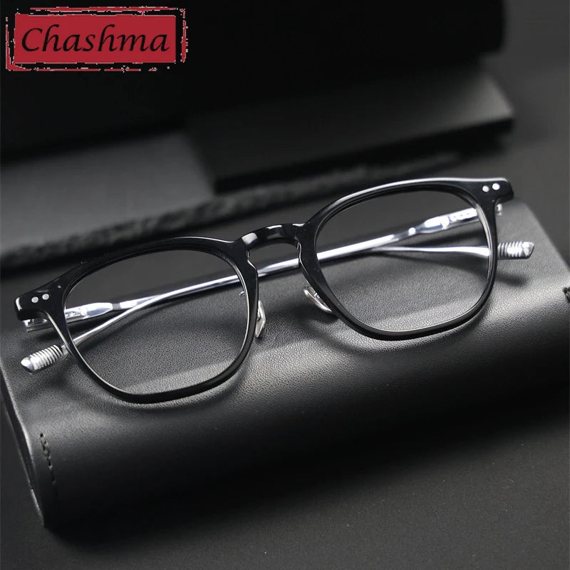 Chashma Ochki Women's Full Rim Round Acetate Alloy Eyeglasses 803100