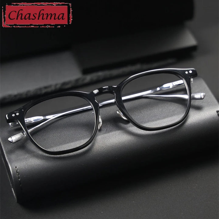 Chashma Ochki Women's Full Rim Round Acetate Alloy Eyeglasses 803100