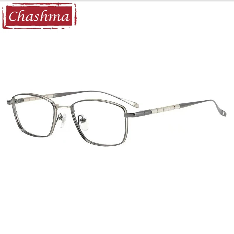 Chashma Ochki Men's Full Rim Square Titanium Eyeglasses 367015