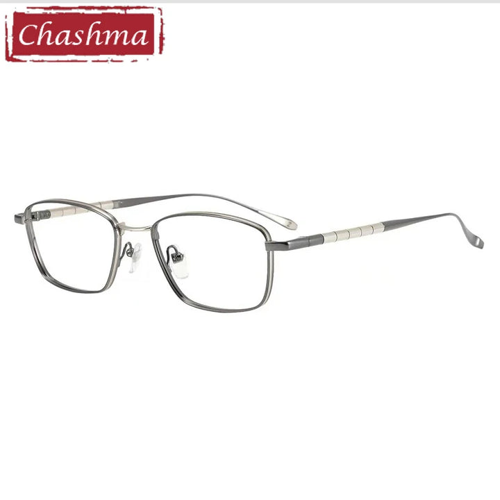 Chashma Ochki Men's Full Rim Square Titanium Eyeglasses 367015