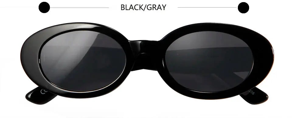 Esnbie 770371 Unisex Full Rim Oval Thick Acetate Sunglasses FuzWeb