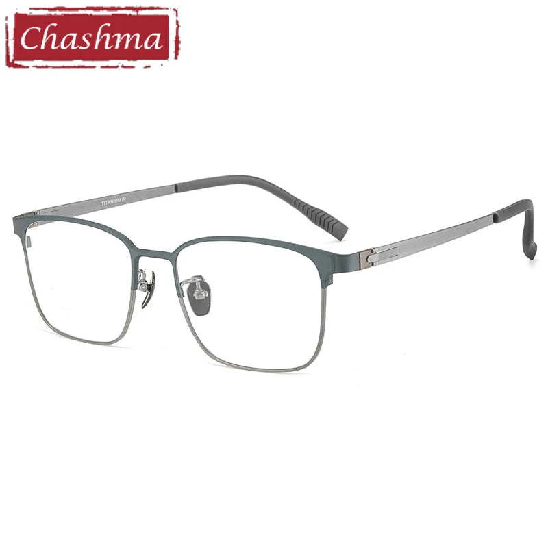 Chashma Ottica Men's Full Rim Square Titanium Eyeglasses 401285