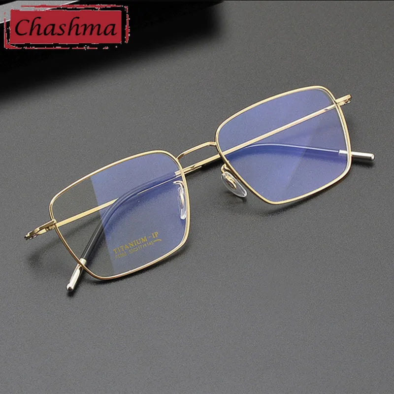 Chashma Ottica Unisex Full Rim Square Titanium Eyeglasses 7003 Full Rim Chashma Ottica   