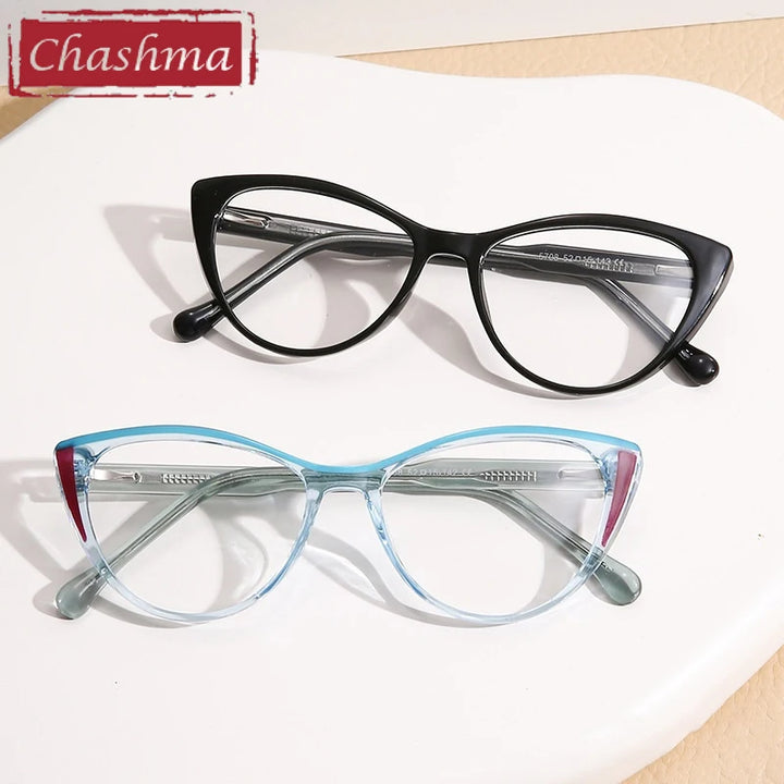 Chashma Ottica Women's Full Rim Cat Eye Tr 90 Titanium Eyeglasses 68725