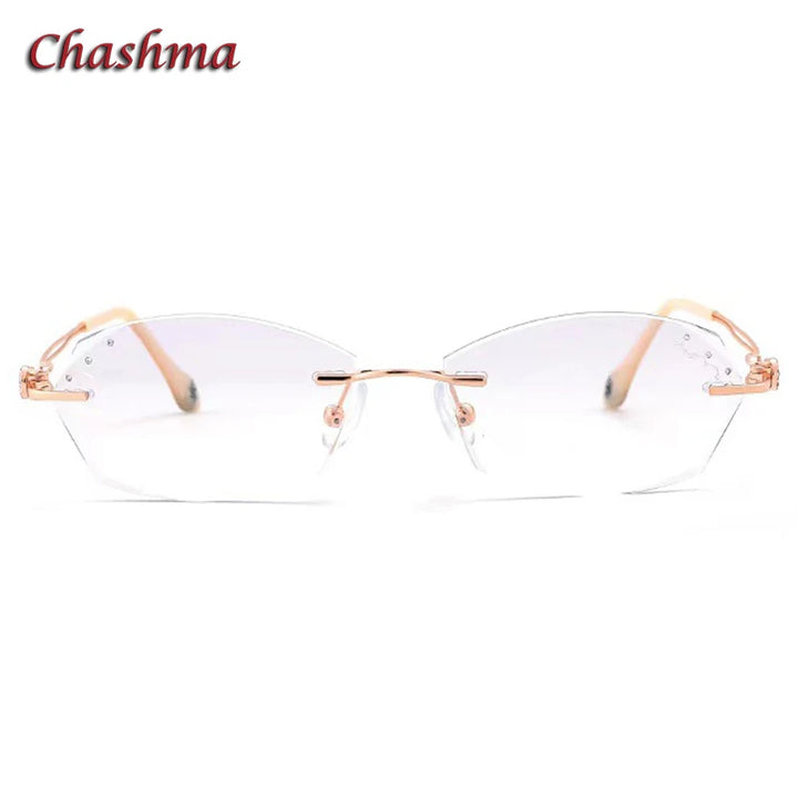 Chashma Ochki Women's Rimless Oval Titanium Eyeglasses 452009 Rimless Chashma Ochki   