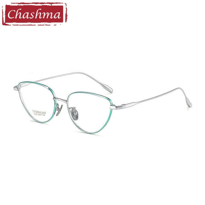Chashma Ottica Women's Full Rim Cat Eye Titanium Eyeglasses 603038