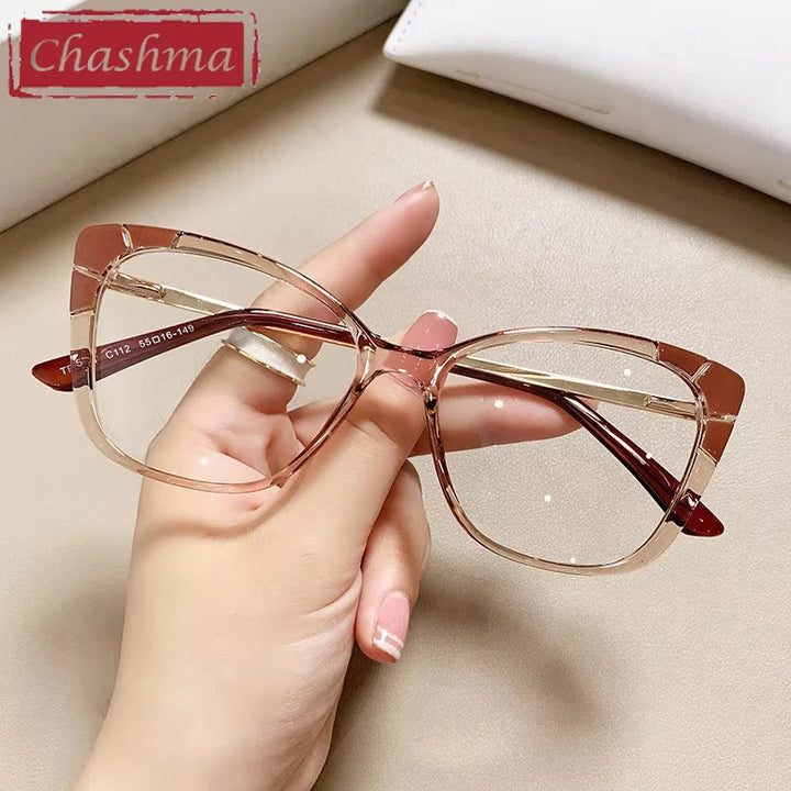 Chashma Women's Full Rim Square Cat Eye Tr 90 Alloy Eyeglasses 75721