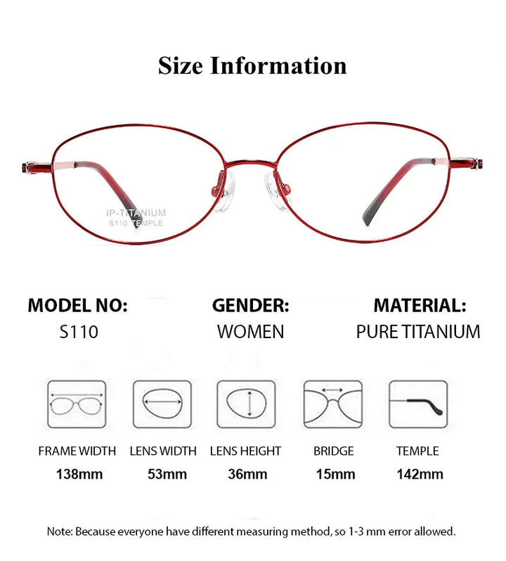 Chashma Ottica Women's Full Rim Oval Cat Eye Titanium Eyeglasses 41910 Full Rim Chashma Ottica