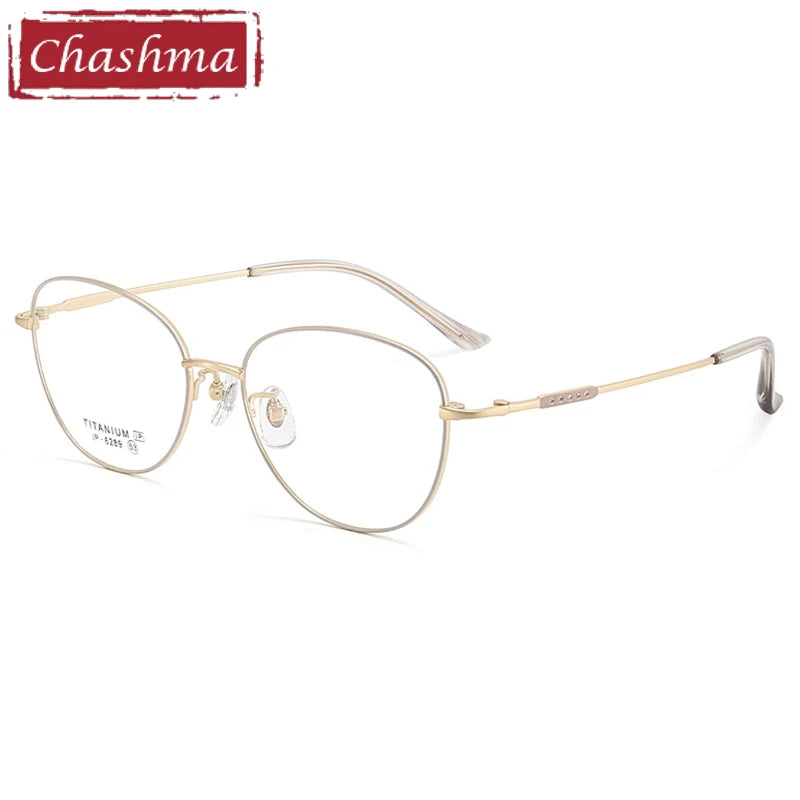 Chashma  Unisex Full Rim Oval Square Titanium Eyeglasses 406289