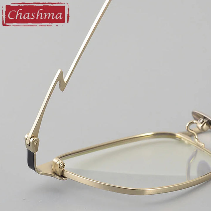 Chashma Unisex Full Rim Square Acetate Titanium Eyeglasses 250050 Full Rim Chashma   