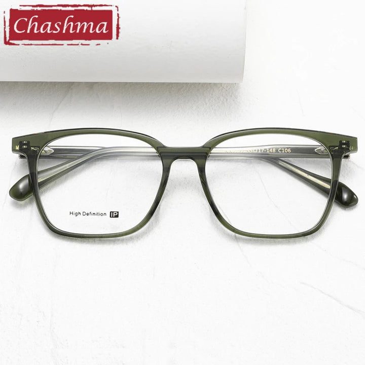 Chashma Ottica Unisex Full Rim Square Acetate Eyeglasses 62127