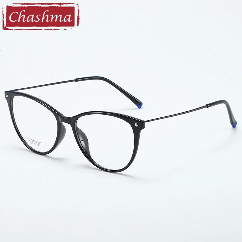 Chashma Ochki Women's Full Rim Cat Eye Ultem Titanium Eyeglasses 882251