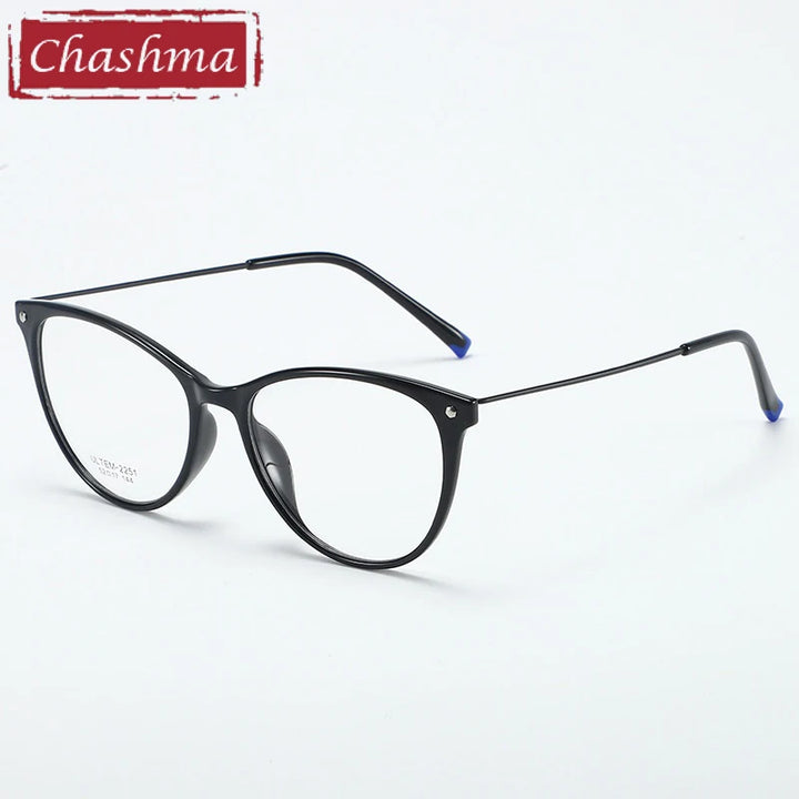 Chashma Ochki Women's Full Rim Cat Eye Ultem Titanium Eyeglasses 882251