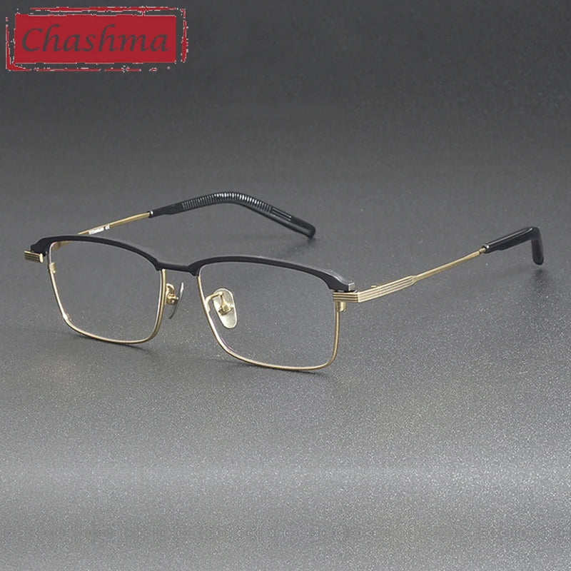 Chashma Ottica Unisex Full Rim Big Square Titanium Eyeglasses 38941