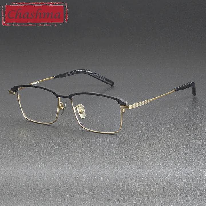 Chashma Ochki Unisex Full Rim Big Square Titanium Eyeglasses 881941