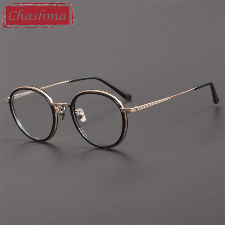 Chashma Unisex Full Rim Oval Round Acetate Titanium Eyeglasses 889027