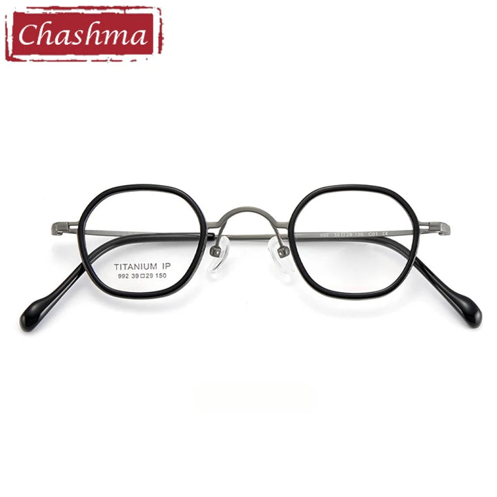 Chashma Ochki Women's Full Rim Oval Round Titanium Eyeglasses 396922