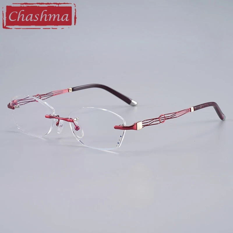 Chashma Women's Rimless Oval Square Titanium Eyeglasses 658072