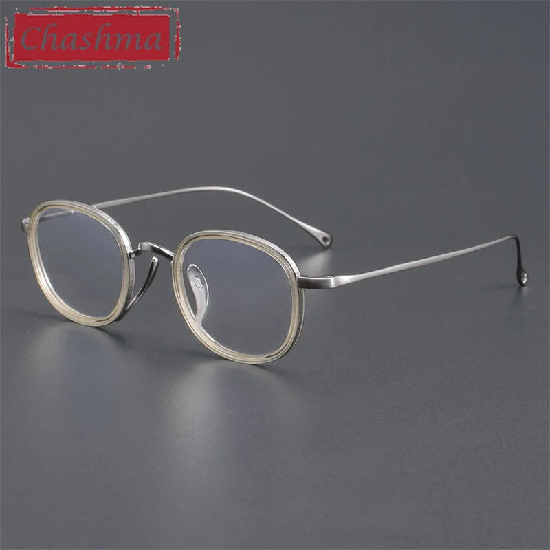Chashma Women's Full Rim Square Oval Titanium Acetate Eyeglasses 73094