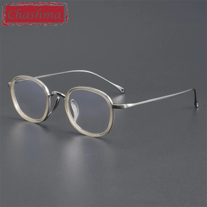 Chashma Women's Full Rim Square Oval Titanium Acetate Eyeglasses 73094