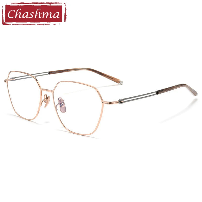 Chashma Ottica Women's Full Rim Polygon Square Titanium Eyeglasses 62831
