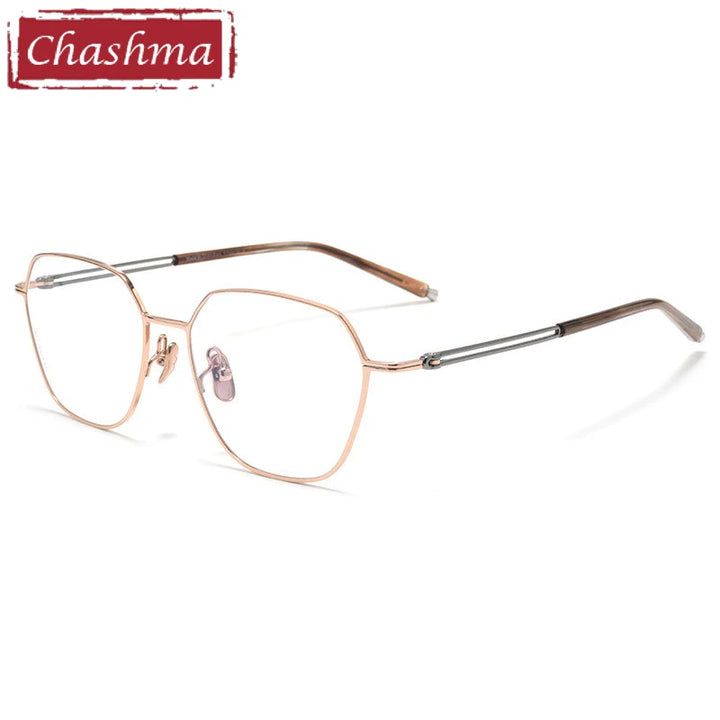 Chashma Ottica Women's Full Rim Polygon Square Titanium Eyeglasses 62831