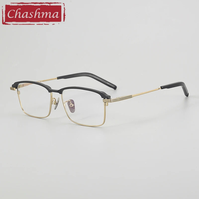 Chashma Ochki Unisex Full Rim Big Square Titanium Eyeglasses 881941