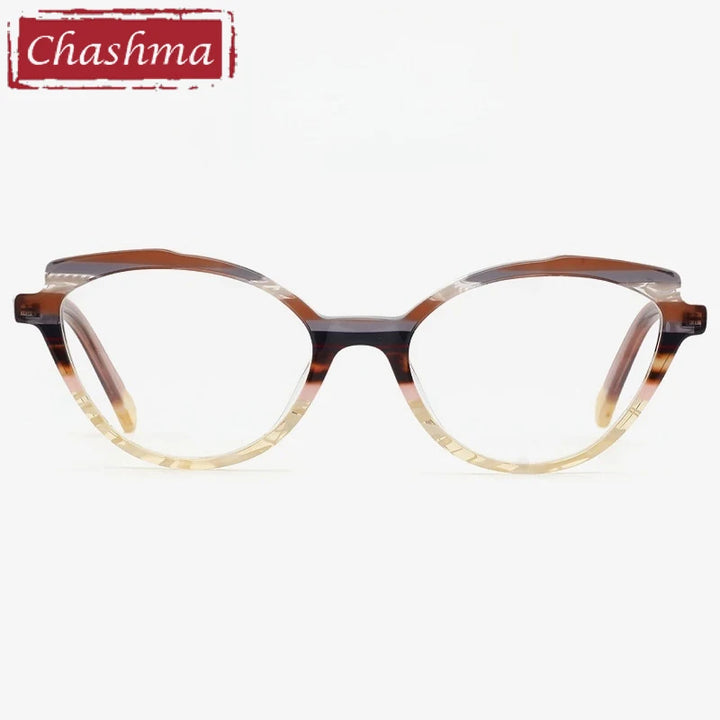 Chashma Ochki Women's Full Rim Oval Cat Eye Acetate Eyeglasses 631067