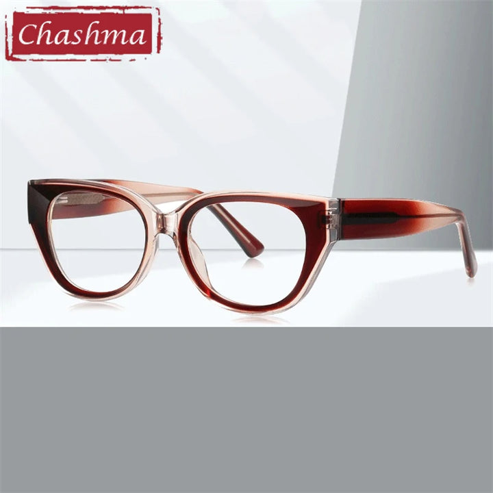 Chashma Ochki Women's Full Rim Cat Eye Tr 90 Titanium Eyeglasses 64020